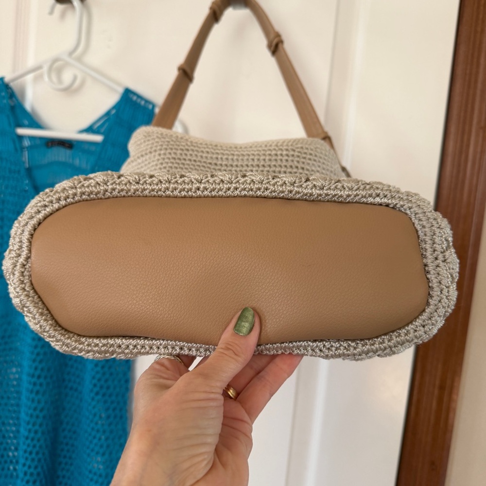 SET! Medium Vetchy Teal Swim Cover Up + The Sak Beige/Bronze Woven Shoulder Bag - Picture 8 of 16